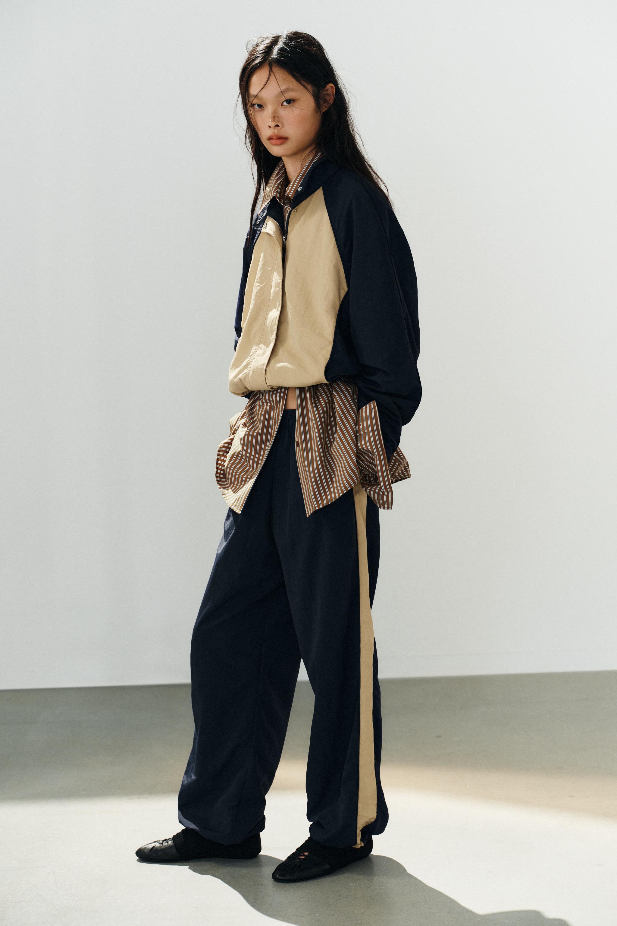 NYLON SIDE STRIPE TROUSERS